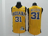 Pacers 31 Reggie Miller Yellow Throwback Hardwood Classics Stitched NBA Jersey,baseball caps,new era cap wholesale,wholesale hats